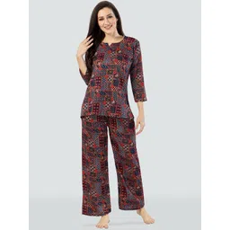 Romaisa Women Printed Night suit-picture-33