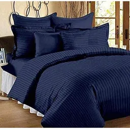 roman Cotton Queen Flat 240 TC Striped Bedsheet-picture-12