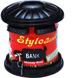 romance MB5521 STYLO BANK WITH PLASTIC LOCK AND 2 KEYS Coin Bank image 1