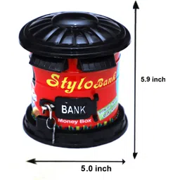 romance MB5521 STYLO BANK WITH PLASTIC LOCK AND 2 KEYS Coin Bank image 3