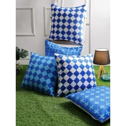 Romee Blue Polyester Cushion Cover - Set of 5-picture-36