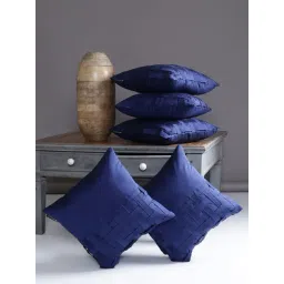 Romee Blue Polyester Cushion Covers (40 x 40 cm) - Set of 5-picture-33
