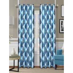 Romee Blue Polyester Floral Curtains and Sheers-picture-21