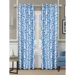 Romee Blue Polyester Floral Curtains and Sheers-picture-15