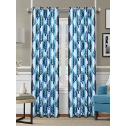 Romee Blue Polyester Floral Curtains and Sheers-picture-17
