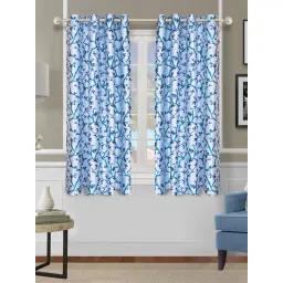 Romee Blue Polyester Floral Curtains and Sheers-picture-22