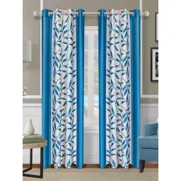 Romee Blue Polyester Floral Curtains and Sheers-picture-27