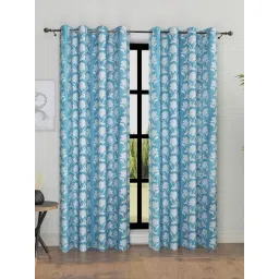 Romee Blue Polyester Floral Curtains and Sheers-picture-16