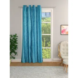 Romee Blue Polyester Floral Curtains and Sheers-picture-26
