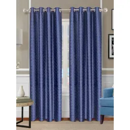Romee Blue Polyester Printed Curtains and Sheers-picture-37