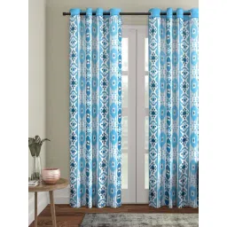 Romee Blue Velvet 7 ft Door Curtain - Single Piece-picture-48