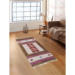 ROMEE Brown & Beige Floral Ethnic Motifs Printed Floor Runner-picture-22