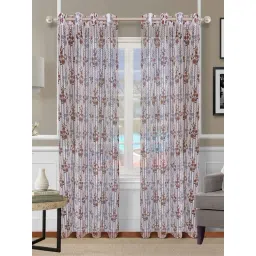 Romee Brown Polyester Floral Curtains and Sheers-picture-23