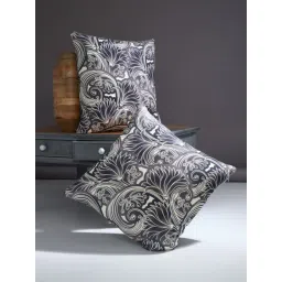 Romee Cream & Black Chenille Cushion Covers (60 x 60 cm) - Set of 2-picture-43