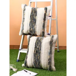 Romee Cream Cotton Stripes Cushion Covers-picture-21