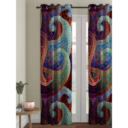 Romee Eyelet Multicolor Door Curtain (7 ft.) - Single Piece-picture-46
