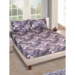 Romee Grey Cotton Floral Bed Sheets-picture-39