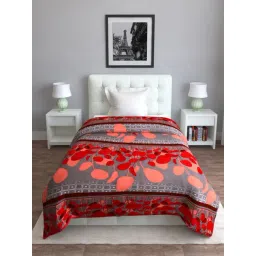 Romee Grey Cotton Floral Blankets Quilts and Dohars-picture-27