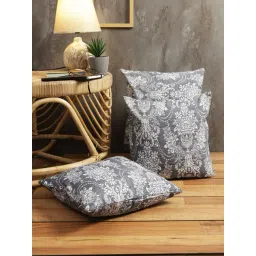 Romee Grey Cotton Floral Cushion Covers-picture-38