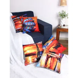 Romee Multicolor Velvet Cushion Covers (40 x 40 cm) - Set of 5-picture-32