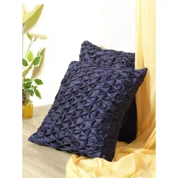 Romee Navy Polyester Cushion Covers (40 x 40 cm) - Set of 2-picture-14