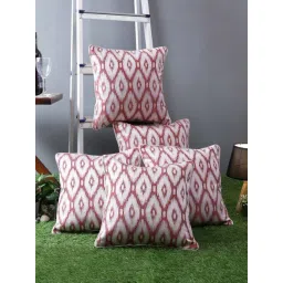 Romee Pink & White Polyester Cushion Cover - Set of 5-picture-29