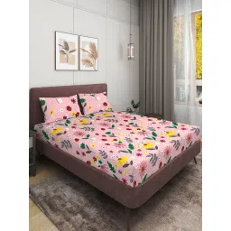 Romee Pink Microfibre Floral Bed Sheets-picture-10