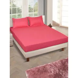Romee Pink Microfibre Solid Bed Sheets-picture-29