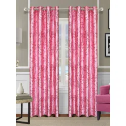 Romee Pink Polyester Floral Curtains and Sheers-picture-24