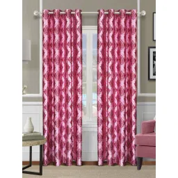 Romee Pink Polyester Printed Curtains and Sheers-picture-46