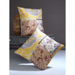 Romee Silver & Brown Chenille Cushion Covers (60 x 60 cm) - Set of 2-picture-23