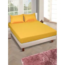 Romee Yellow Microfibre Solid Bed Sheets-picture-33