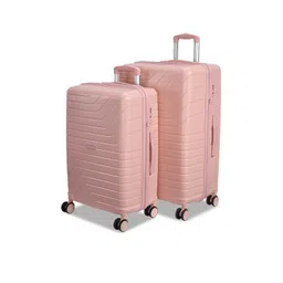 ROMEING Tuscany Set Of 2 Pink Textured Polypropylene Trolley Bags-image-19
