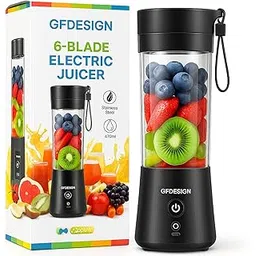 ROMINO USB Rechargeable Blenders for Smoothies and Juices, Juicer Mixer Grinder Mini Portable Juicer Blender, Portable Blender, Personal Size Mini Juice Mixer, Electric Fruit Juicer Machine,;,-image-1