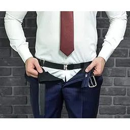 Unisex Shirt Tucker Stays Lock Belt Strap Adjustable Elastic Wrinkle-Free Non-Garters Stay Clamps holder Keeps [Black, Free size]-image-31