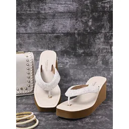 Ronnie Grey Embellished Ethnic Wedge Sandals-picture-23