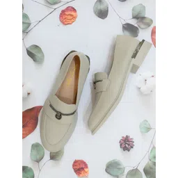 Ronnie Grey Women Textured PU Loafers-picture-31