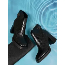 Ronnie Grey Women's Black Casual Boots-picture-41