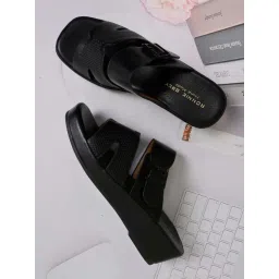 Ronnie Grey Women's Black Casual Wedges-picture-33