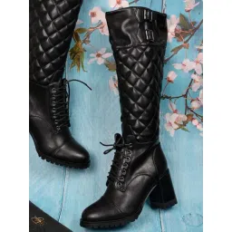 Ronnie Grey Women's Black Derby Boots-picture-40