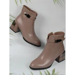 Ronnie Grey Women's Khaki Casual Booties-picture-24