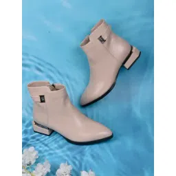 Ronnie Grey Women's Nude Casual Booties-picture-30
