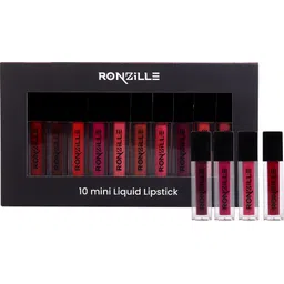 ronzille Mini Long Lasting Waterproof Non Transfer Liquid Matte Lipstick Set of 10-picture-11