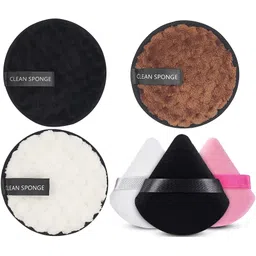 roodiles Round & Triangle Powder Puff Combo Set of 6 – Dual-Shape Beauty & Remover Sponge-picture-22