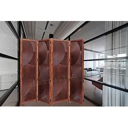 Room Divider Folding Privacy Screens,Room Divider Wall Panel, Freestanding Multifunction Room Dividers Partition for Changing Room,Living Room & Office (Brown 4 Panels)-picture-23