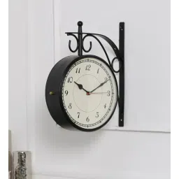 roomattic Two Side Vintage Wall Clock Double Sided Station Clock-picture-19