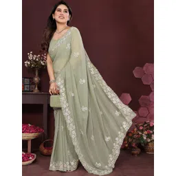 ROOP SUNDARI SAREES Embellished Sequinned Heavy Work Saree-picture-18