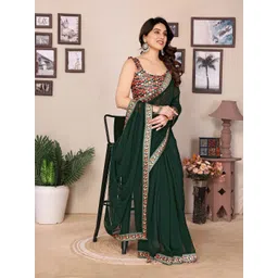 ROOP SUNDARI SAREES Solid Pure Georgette Saree image 3