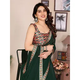 ROOP SUNDARI SAREES Solid Pure Georgette Saree image 2