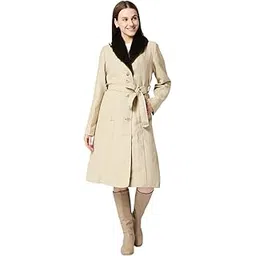 roopam Female Pure Wool Calf Length Detachable Hoodie Fur Overcoat-picture-27